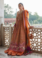 Rust Zardozi & Gota Charmeuse Silk Kalidaar (3-Piece) - Image 2