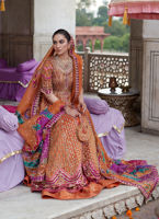 Rust Zardozi & Gota Charmeuse Silk Kalidaar (3-Piece) - Image 6