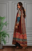 Pakistani Rust & Teal Embellished Silk Salwar Kameez (3-Piece) - Image 5