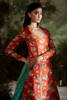 Pakistani Rust Embellished Silk-Blend Sharara Set (3-Piece) - Image 3