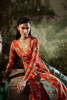 Pakistani Rust Embellished Silk-Blend Sharara Set (3-Piece) - Image 9