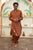 Rust Yarn-Dyed Cotton Jacquard Shalwar Kameez (2-Piece) - Image 2