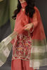 Pakistani Rust Ari Embroidered Organza & Raw Silk Shalwar Kameez (3-Piece) - Image 6