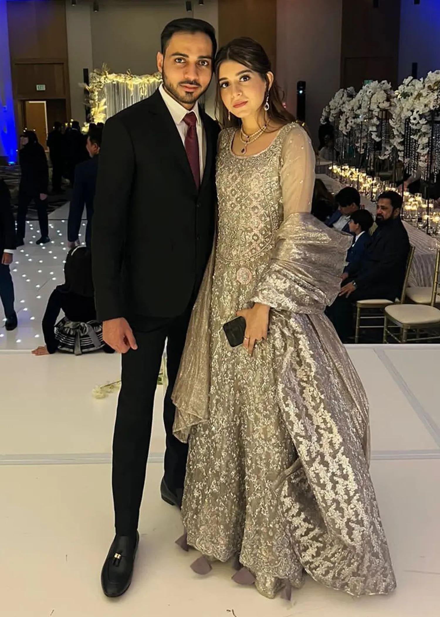 Silver Embroidered Metallic Gown (2-Piece) - Image 3