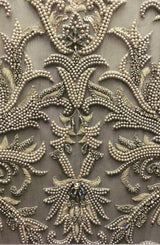 Silver Embellished Chiffon Lehenga Set (3-Piece) - Image 4