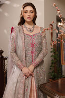 Silver Handworked Jamawar Lehenga Set (3-Piece) - Image 7