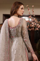 Silver Handworked Jamawar Lehenga Set (3-Piece) - Image 8