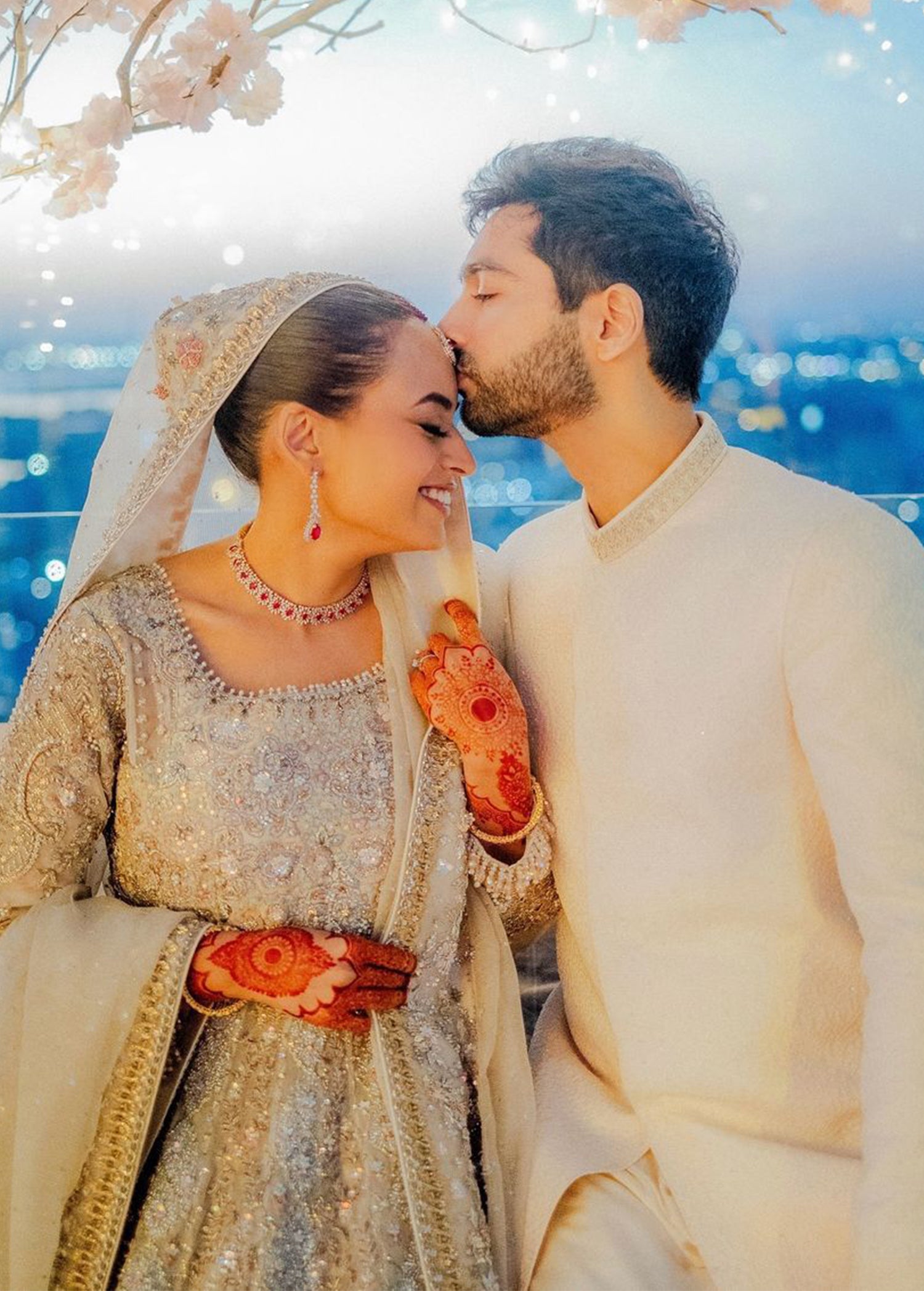 Silver Grey Embellished Net Silk Bridal Lehenga (3-Piece) - Image 4