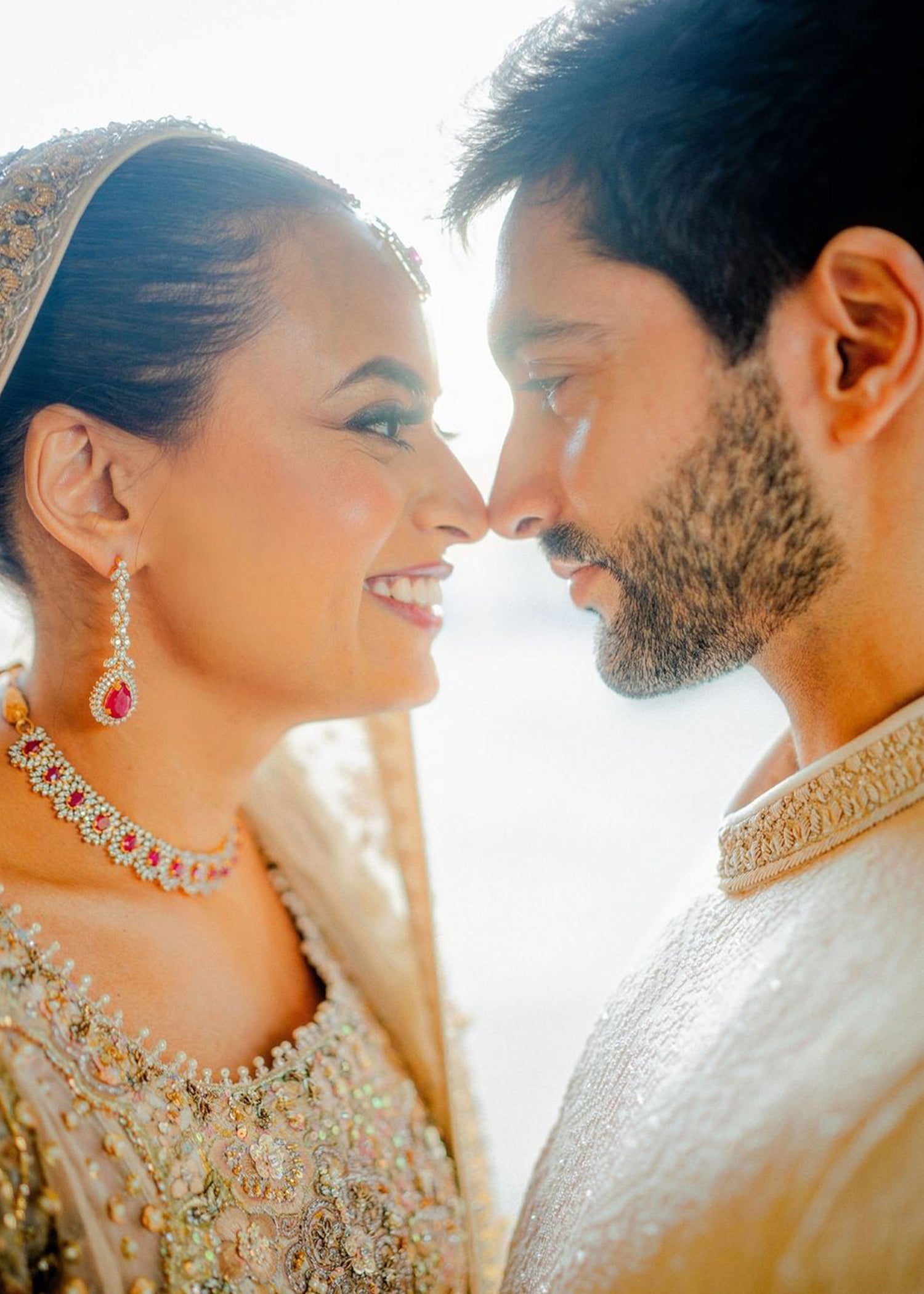 Silver Grey Embellished Net Silk Bridal Lehenga (3-Piece) - Image 6