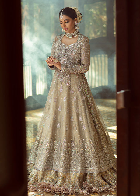 Silver Zardozi Organza & Lurex Lehenga (3-Piece) - Image 4