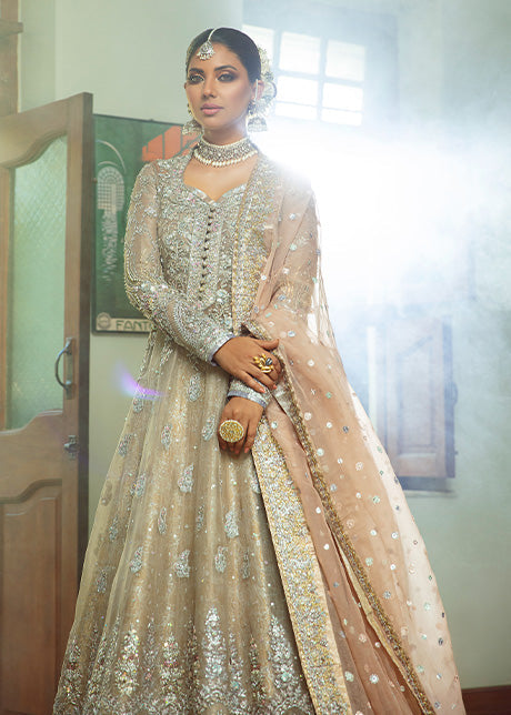 Silver Zardozi Organza & Lurex Lehenga (3-Piece) - Image 6