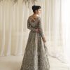 Pakistani Silver Grey Embellished Silk Blend Bridal Lehenga (3-Piece) - Image 7