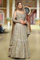 Pakistani Metallic Silver Embellished Silk Lehenga (3-Piece) - Image 4