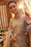 Silver Zardozi Tissue Bridal Lehenga Set (3-Piece) - Image 11