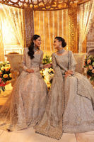 Silver Zardozi Tissue Bridal Lehenga Set (3-Piece) - Image 12