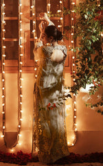 Silver Embellished Net Floor-Length Tunic (3-Piece) - Image 4