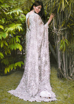 Silver Handworked Organza Tissue Salwar Kameez (3-Piece) - Image 2