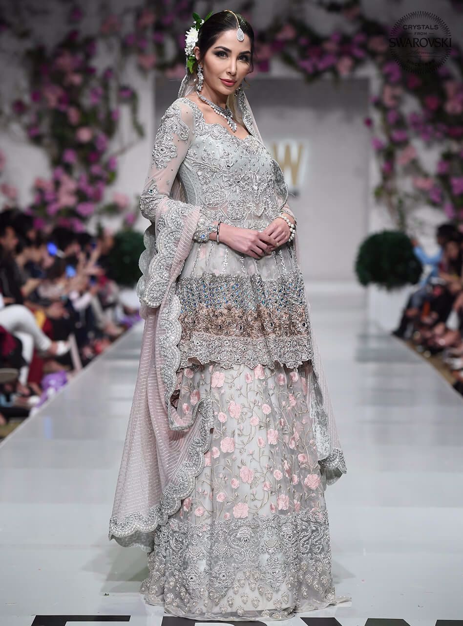 Silver Embellished Net Sharara Set (3-Piece) - Image 2