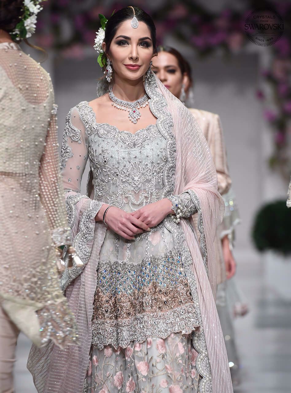 Silver Embellished Net Sharara Set (3-Piece) - Image 3