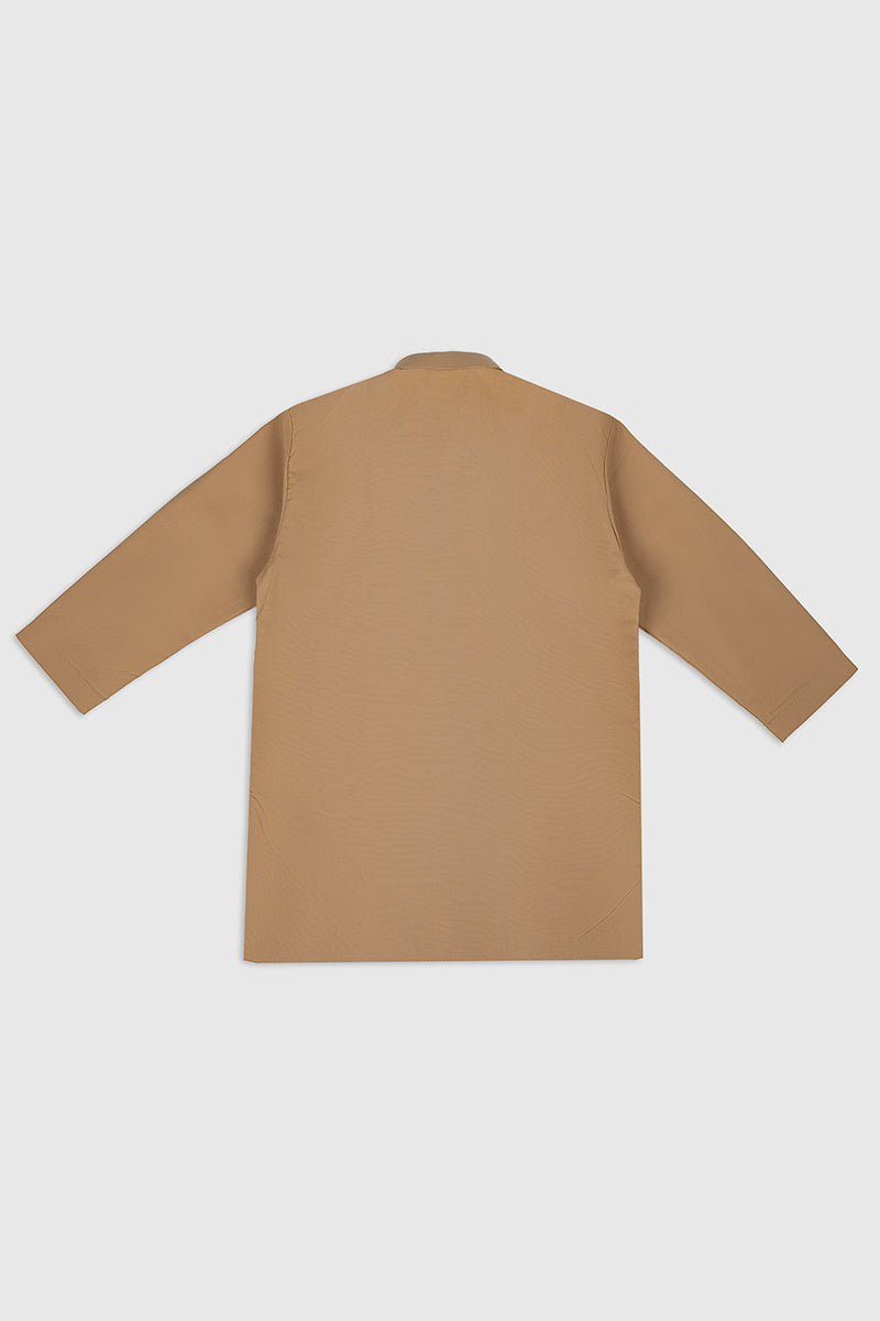 Camel Cotton Kids Kurta Pajama Set (2-Piece) - Image 4