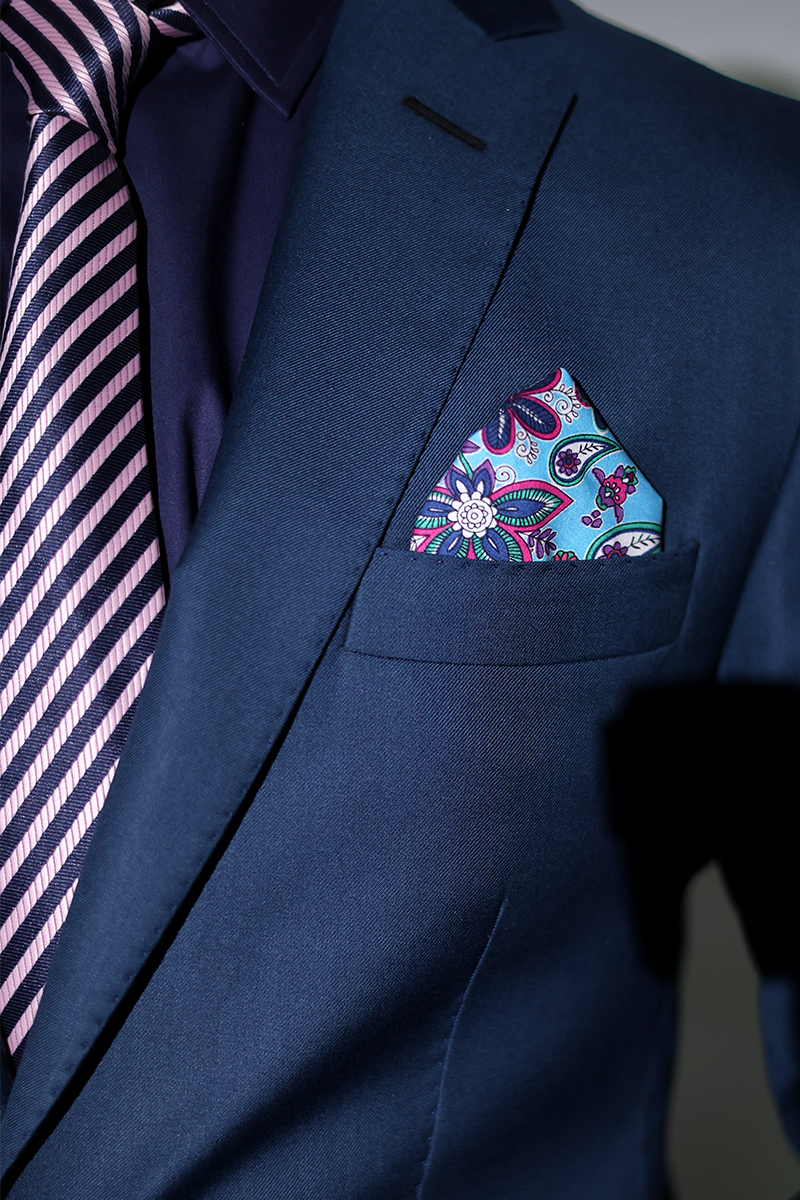 Teal Blue Premium Suiting Fabric Two-Piece Suit (2-Piece) - Image 3