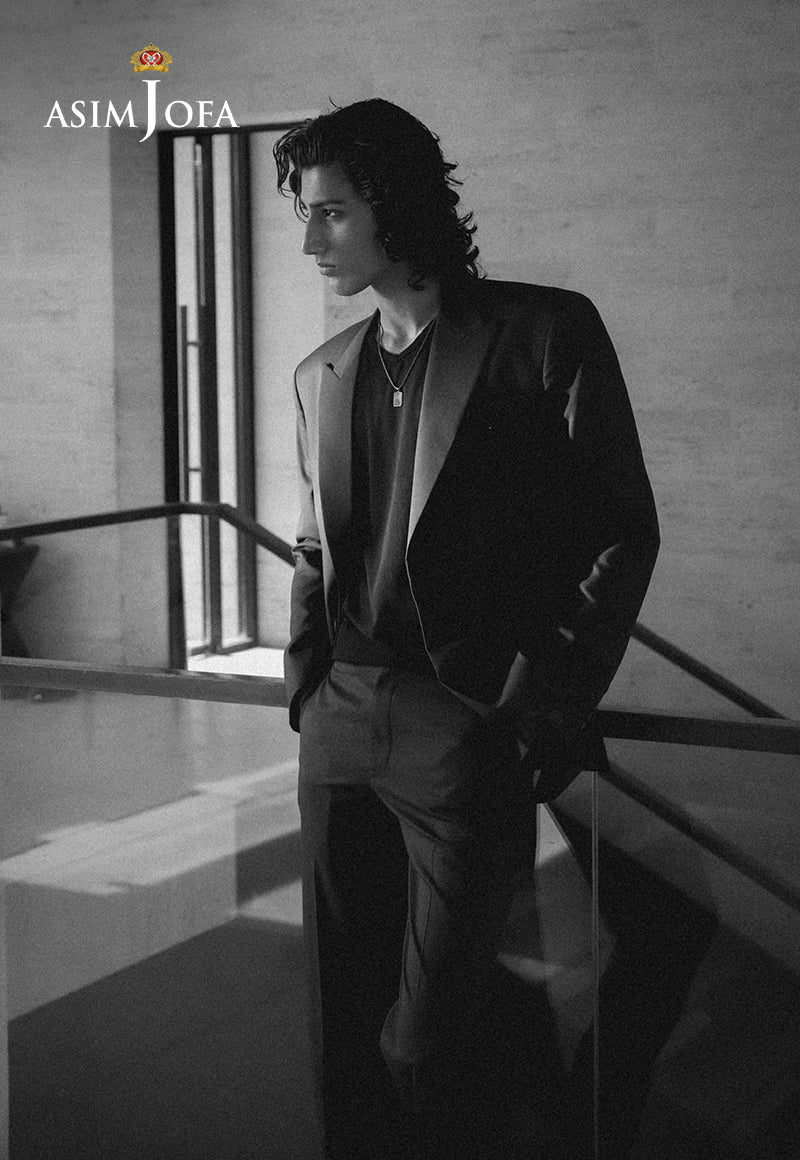 Teal Blue Crest-Detail Suiting Fabric 2-Piece Suit - Image 6