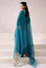 Teal Blue Embellished Raw Silk Salwar Kameez (3-Piece) - Image 6