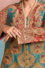 Pakistani Ferozi Zardozi Silk Front-Open Shirt (3-Piece) - Image 5