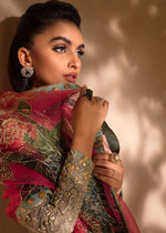 Pakistani Ferozi Embroidered Net Sharara Set (3-Piece) - Image 5