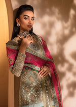 Pakistani Ferozi Embroidered Net Sharara Set (3-Piece) - Image 6