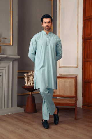 Ferozi Easy-Care Fabric Kurta Trouser Set (2-Piece) - Image 2