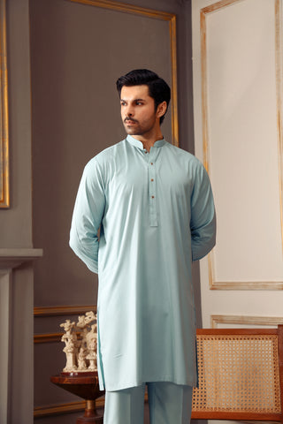 Ferozi Easy-Care Fabric Kurta Trouser Set (2-Piece) - Image 3