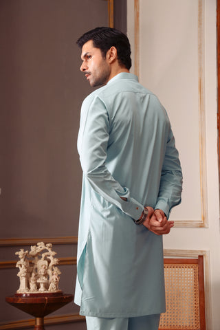 Ferozi Easy-Care Fabric Kurta Trouser Set (2-Piece) - Image 4