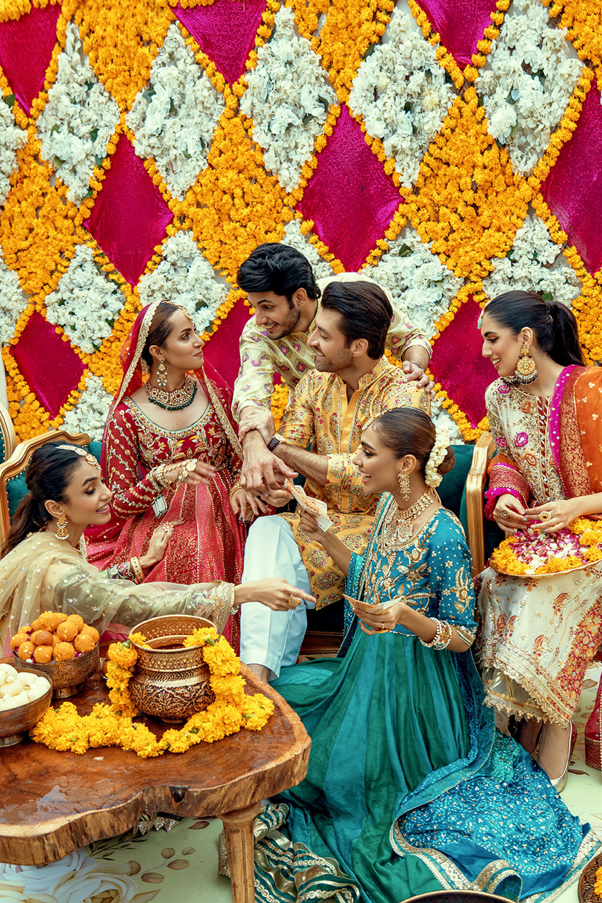 Teal Blue Zardozi Net-Organza Pishwas (2-Piece) - Image 6