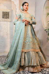 Pakistani Ferozi Hand-Embellished Organza Pishwas (2-Piece) - Image 5