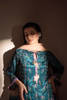 Pakistani Teal Green Hand Embellished Silk-Blend Long Shirt (2-Piece) - Image 10