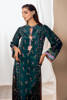 Pakistani Teal Green Hand Embellished Silk-Blend Long Shirt (2-Piece) - Image 3