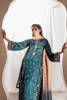 Pakistani Teal Green Hand Embellished Silk-Blend Long Shirt (2-Piece) - Image 5