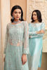 Light Turquoise Pearl & Beckti Net Lehenga (3-Piece) - Image 8