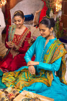 Pakistani Turquoise Kaamdani Pure Raw Silk Pishwas (3-Piece) - Image 7