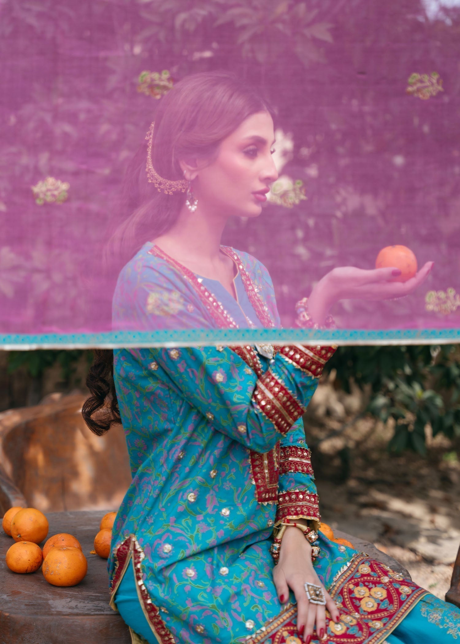 Ferozi Embroidered Silk Kurta Set (3-Piece) - Image 3