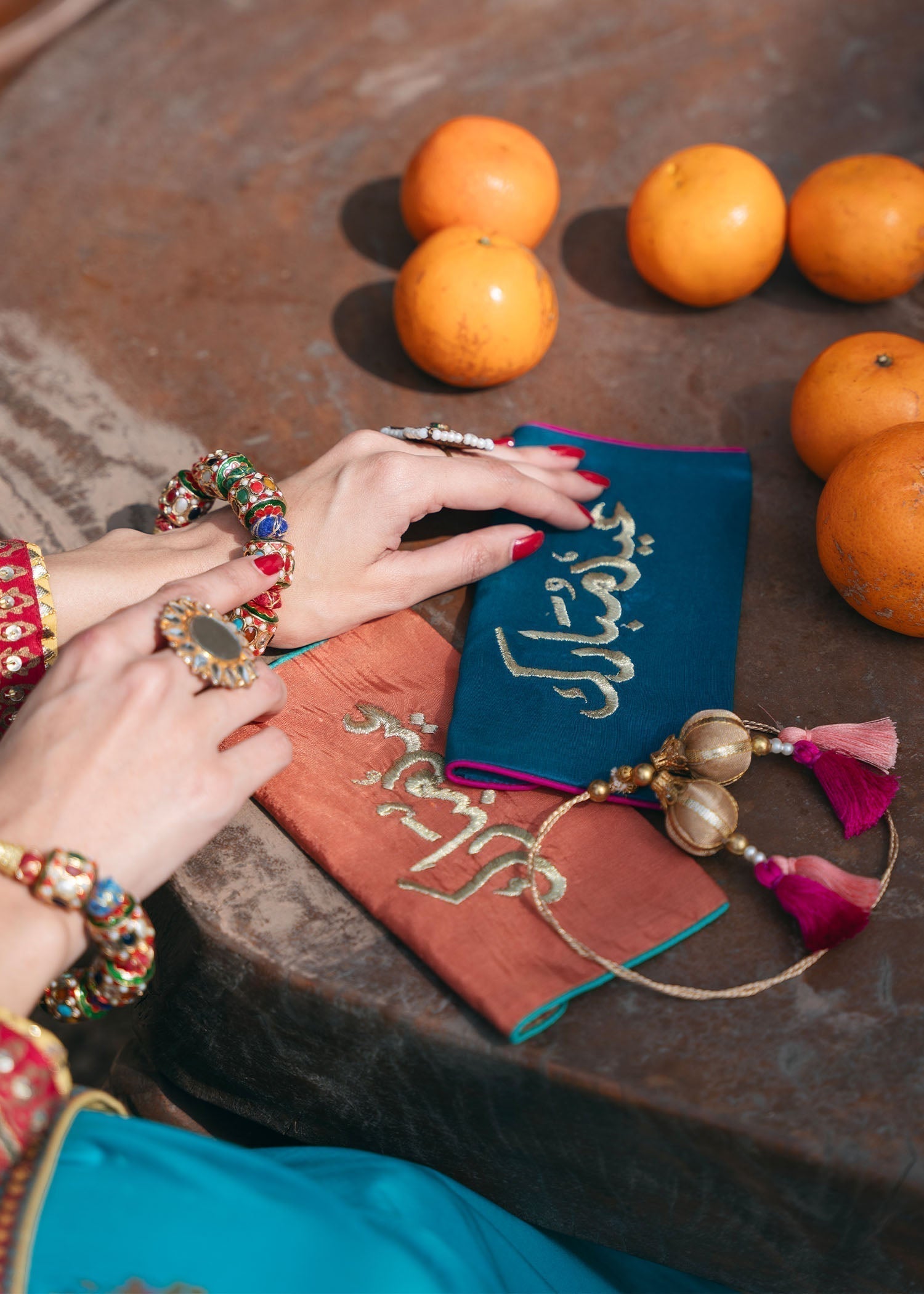 Ferozi Embroidered Silk Kurta Set (3-Piece) - Image 5