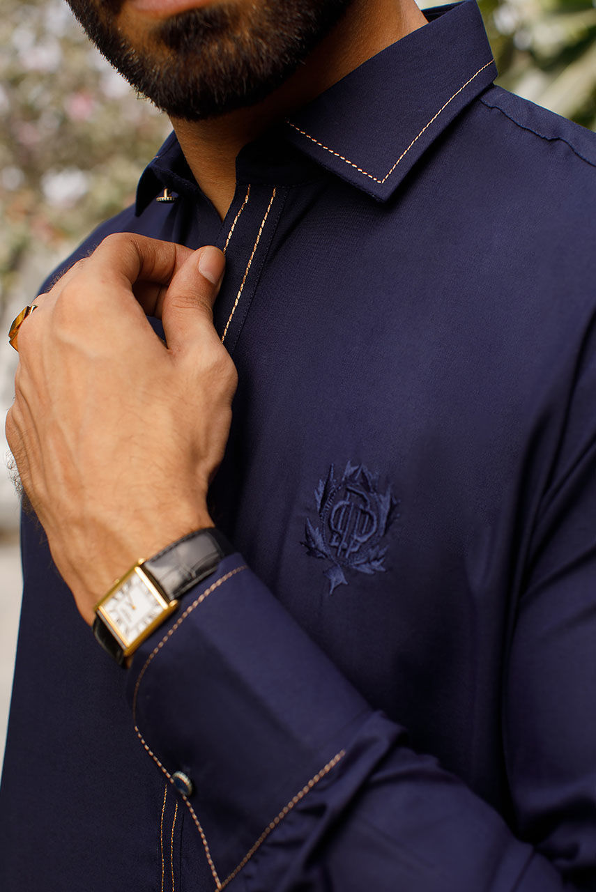 Turquoise Digital-Print Raw Silk Waistcoat Kurta (3-Piece) - Image 3