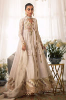 Pakistani Oyster White Gota Block Print Chikan Angharka (2-Piece) - Image 2