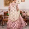 White & Pink Mirror Work Cotton Organza Angrakha (3-Piece) - Image 4