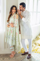 White Self-Embroidered Cotton Kurta (2-Piece) - Image 8