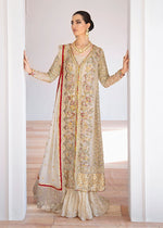 White Embroidered Organza & Cotton Net Gharara (3-Piece) - Image 3