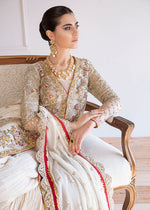 White Embroidered Organza & Cotton Net Gharara (3-Piece) - Image 5