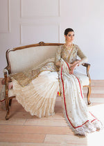 White Embroidered Organza & Cotton Net Gharara (3-Piece) - Image 6
