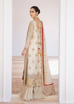 White Embroidered Organza & Cotton Net Gharara (3-Piece) - Image 7